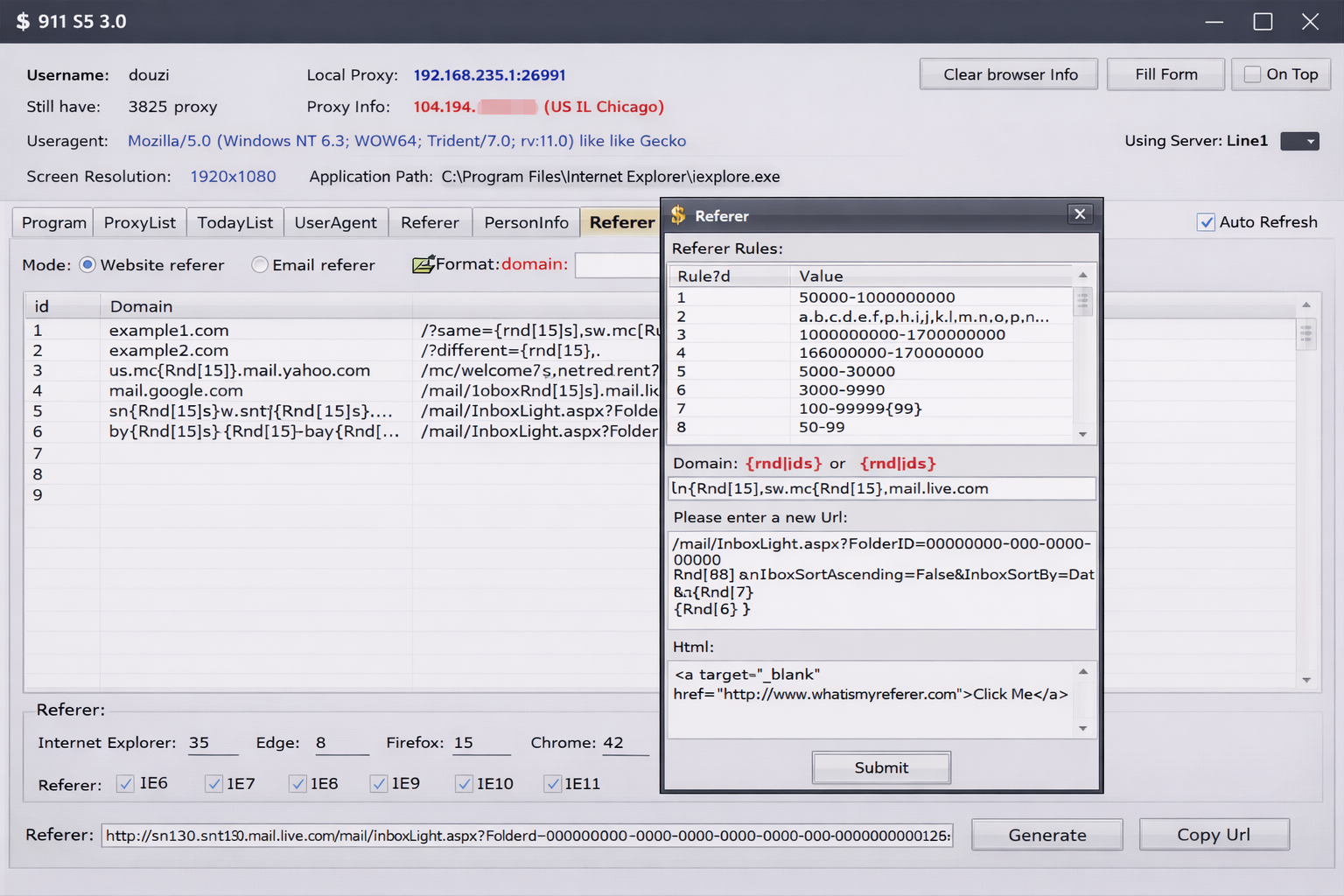 911 S5 Software Interface